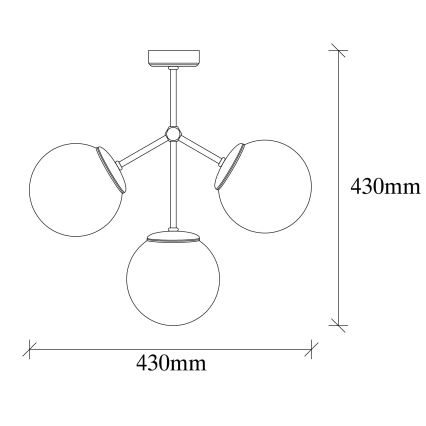 Lustre sur barre DAMAR 3xE27/40W/230V