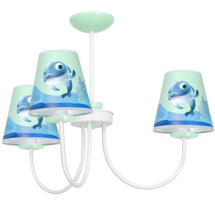 Lustre sur barre enfant DOLPHIN 3xE14/40W/230V