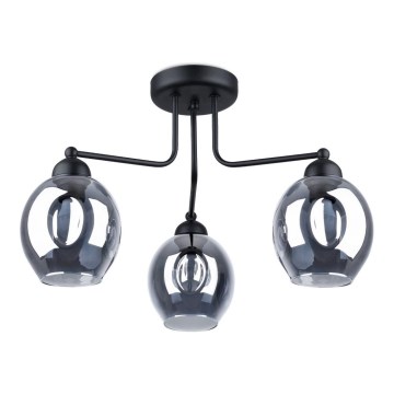 Lustre sur barre FILLAN 3xE27/60W/230V noir