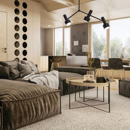 Lustre sur barre LINTERNA 3xGX53/12W/230V noir