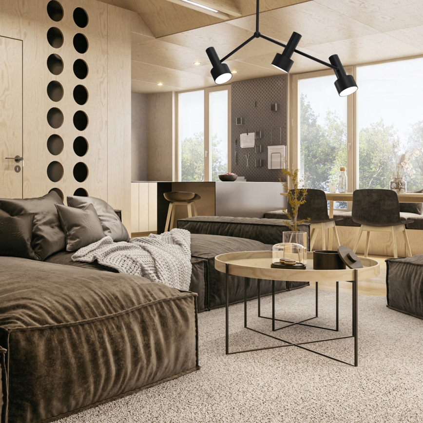 Lustre sur barre LINTERNA 3xGX53/12W/230V noir