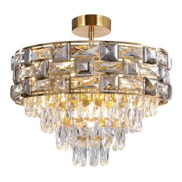 Lustre sur barre LUXURIA 9xE14/40W/230V doré