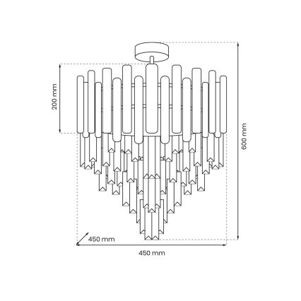 Lustre sur barre MADISON 9xE14/40W/230V chrome mat