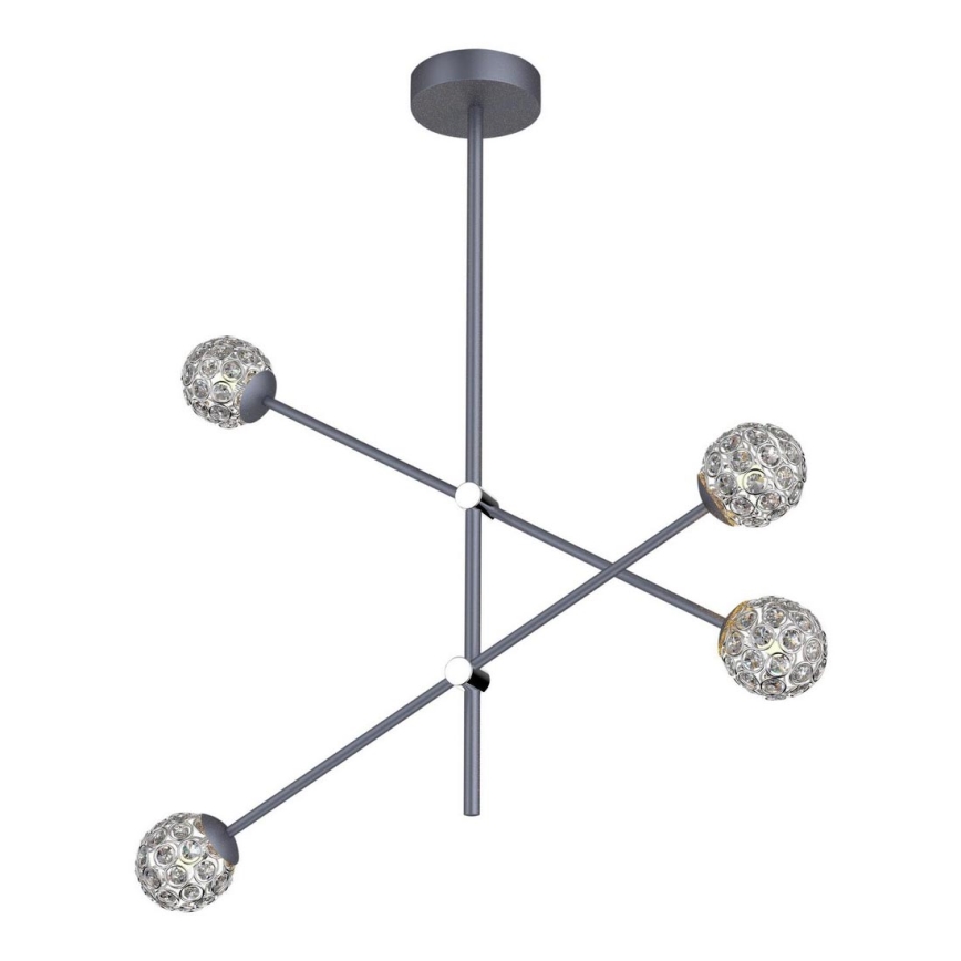 Lustre sur barre PAKSOS 4xG9/5W/230V gris