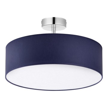 Lustre sur barre RONDO 4xE27/15W/230V d. 40 cm bleu