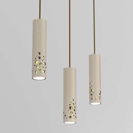 Lustre sur câble ALTRO 3xGU10/8W/230V beige