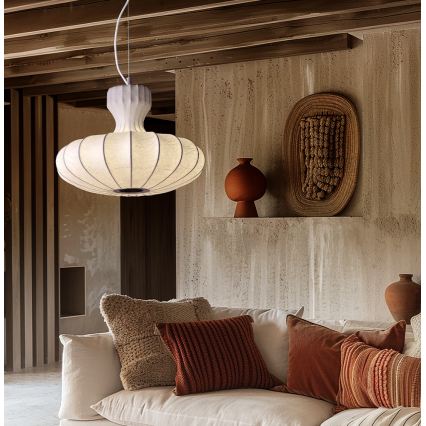 Lustre sur câble BOLA LED/11W/230V + 1xE27/5W CRI 90, blanc