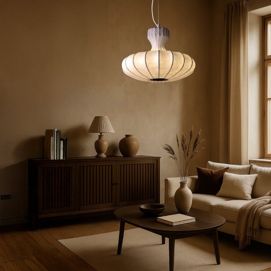Lustre sur câble BOLA LED/11W/230V + 1xE27/5W CRI 90, blanc
