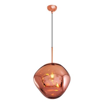 Lustre sur câble CRUMPLED 1xE27/24W/230V Ø 36 cm cuivré