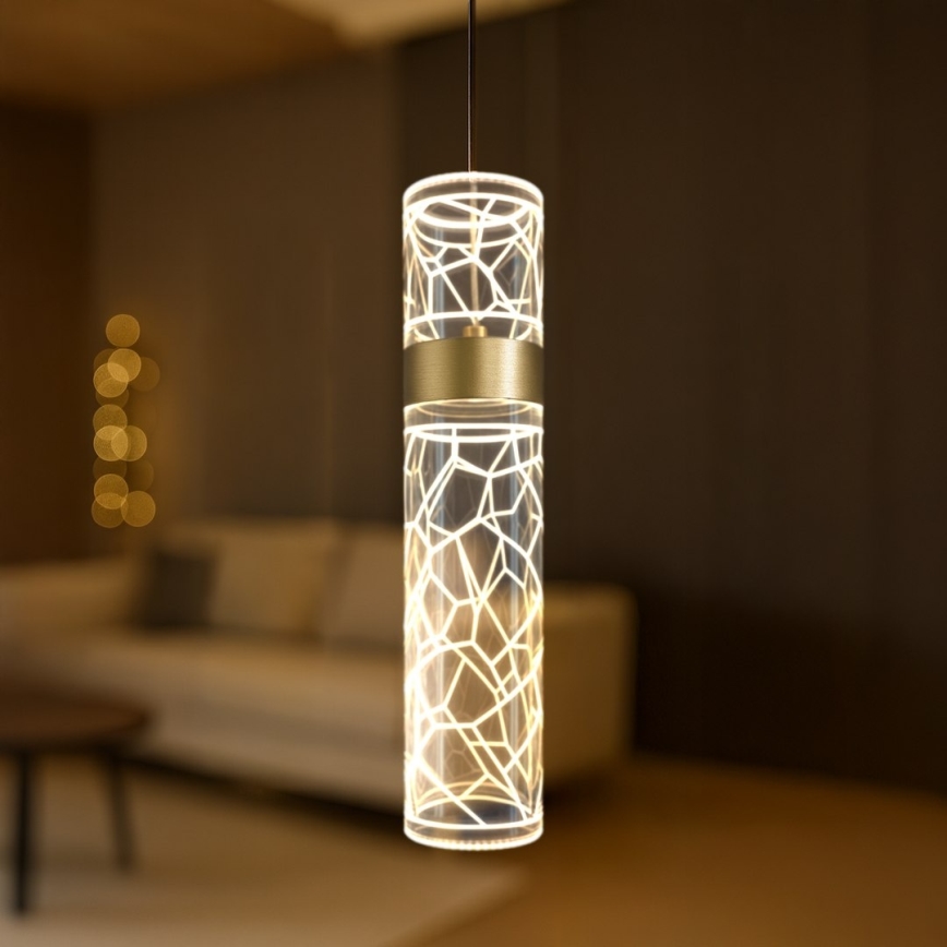 Lustre sur câble LAGOS LED/8W/230V doré