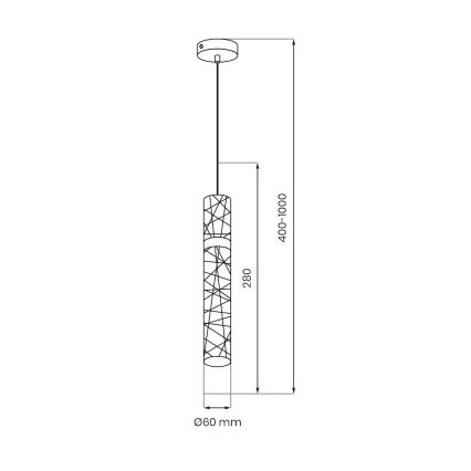Lustre sur câble LAGOS LED/8W/230V doré