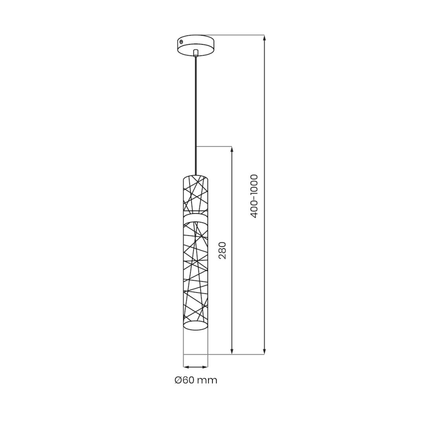 Lustre sur câble LAGOS LED/8W/230V doré