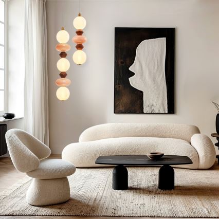 Lustre sur câble LED FLORES LED/15W/230V doré/orange/marron