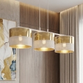 Lustre sur câble LUX 3xE27/15W/230V blanc/doré