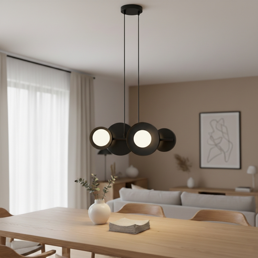 Lustre sur câble MODÈLE 4xG9/8W/230V noir