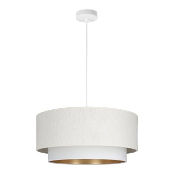 Lustre sur câble NATIA 1xE27/60W/230V Ø 45 cm blanc