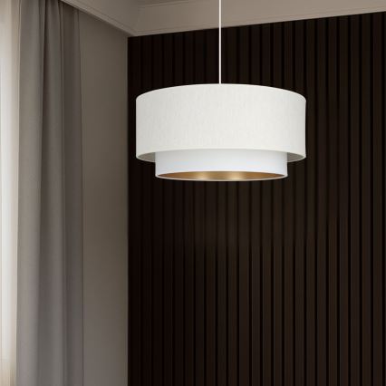 Lustre sur câble NATIA 1xE27/60W/230V Ø 45 cm blanc
