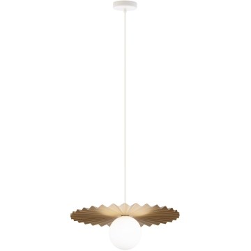 Lustre sur câble SUNPLISS 1xG9/10W/230V Ø 40 cm, doré/crème