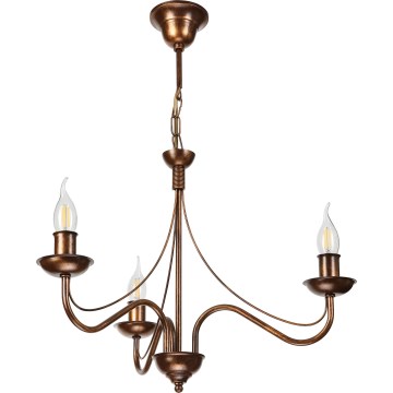 Lustre sur chaîne ANTON 3xE14/15W/230V bronze