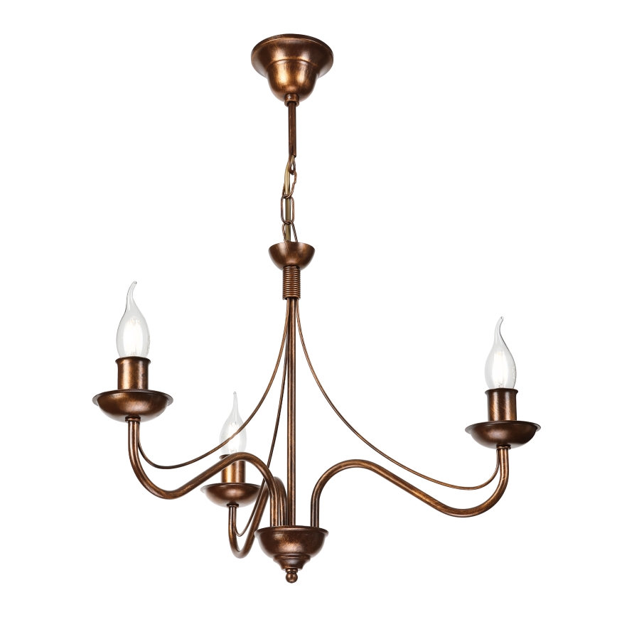 Lustre sur chaîne ANTON 3xE14/15W/230V bronze