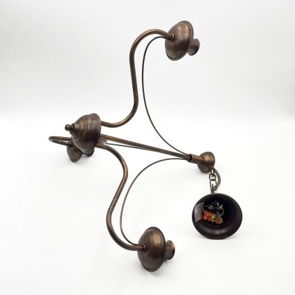 Lustre sur chaîne ANTON 3xE14/15W/230V bronze