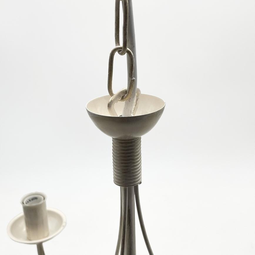 Lustre sur chaîne ANTON 3xE14/60W/230V, finition blanc patiné