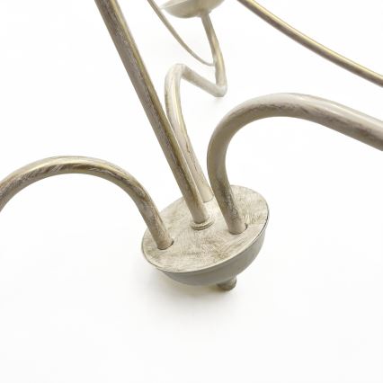 Lustre sur chaîne ANTON 3xE14/60W/230V, finition blanc patiné