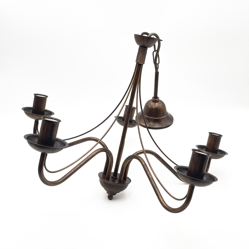Lustre sur chaîne ANTON 5xE14/15W/230V bronze