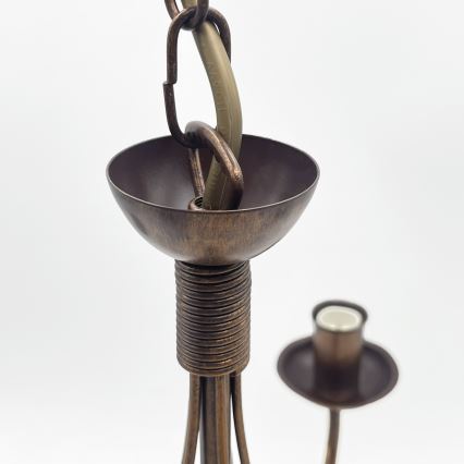 Lustre sur chaîne ANTON 5xE14/15W/230V bronze
