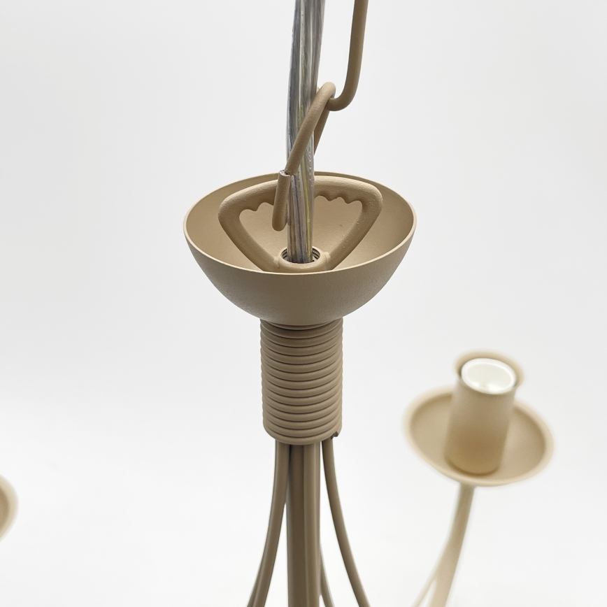 Lustre sur chaîne ANTON 5xE14/60W/230V beige