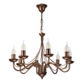 Lustre sur chaîne ANTON 8xE14/60W/230V bronze
