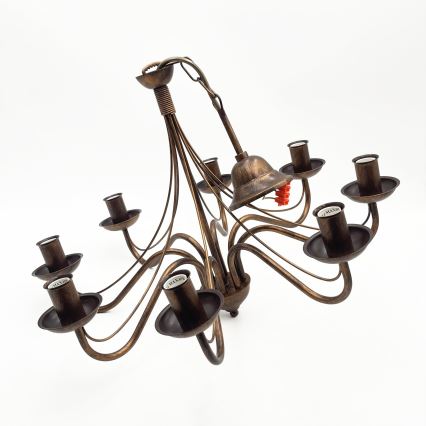 Lustre sur chaîne ANTON 8xE14/60W/230V bronze
