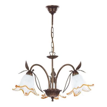 Lustre sur chaîne BRAGA 3xE27/15W/230 bronze