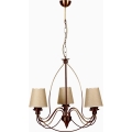 Lustre sur chaîne CLASSIC 3xE14/40W/230V bronze/beige
