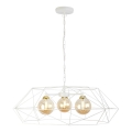 Lustre sur chaîne DEXA 3xG9/10W/230V crème/doré/beige fumé