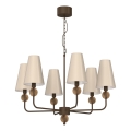 Lustre sur chaîne GRENADA 6xE14/15W/230V beige