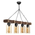 Lustre sur chaîne JASMIN 4xE27/40W/230V marron/beige