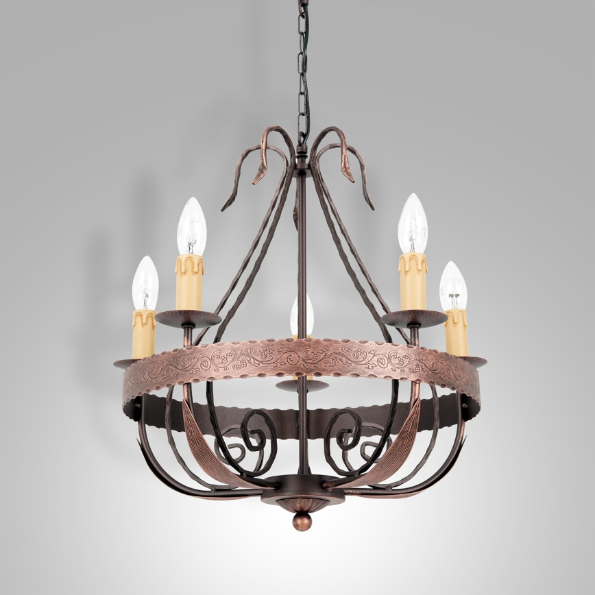 Lustre sur chaîne LOARA 5xE14/60W/230V