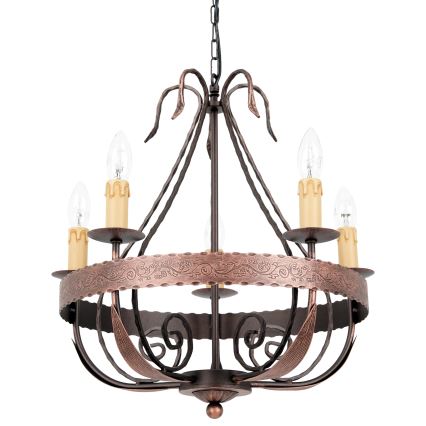 Lustre sur chaîne LOARA 5xE14/60W/230V