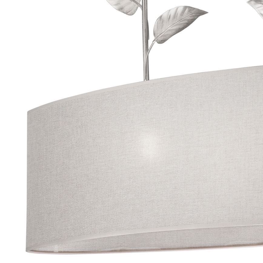 Lustre sur chaîne NOEMI 2xE27/60W/230V argenté/blanc patiné