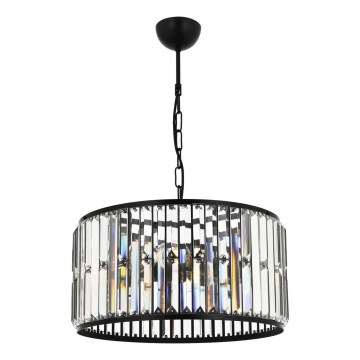 Lustre sur chaîne PUNE 3xE27/40W/230V noir
