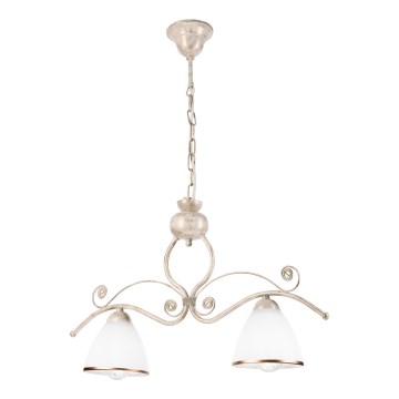 Lustre sur chaîne RETRO 2xE27/60W/230V doré/patiné