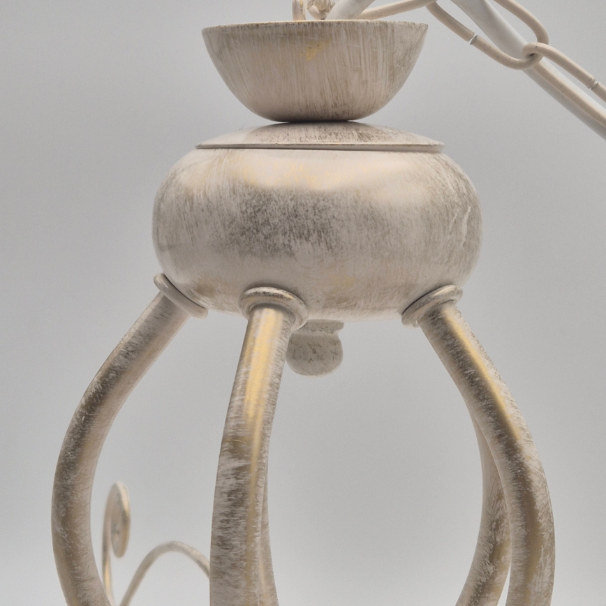 Lustre sur chaîne RETRO II 5xE27/60W/230V blanc patiné