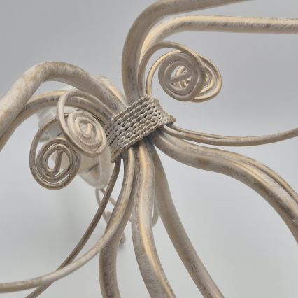 Lustre sur chaîne RETRO II 5xE27/60W/230V blanc patiné