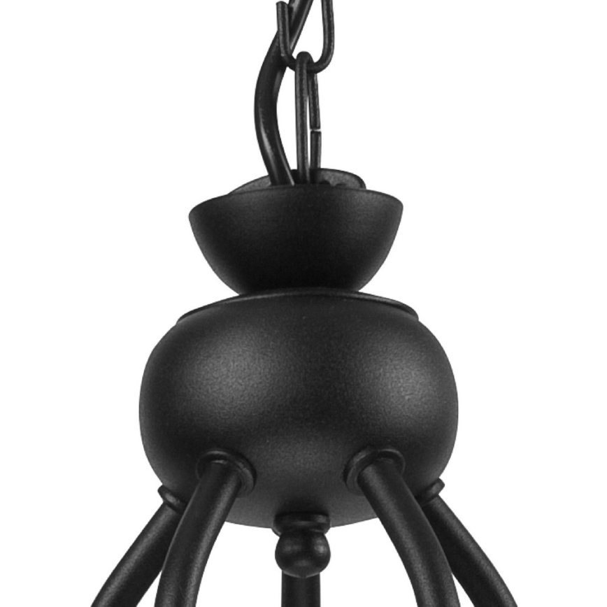 Lustre sur chaîne RETRO II 5xE27/60W/230V noir mat