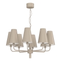 Lustre sur chaîne TORTOLA 8xE14/15W/230V beige