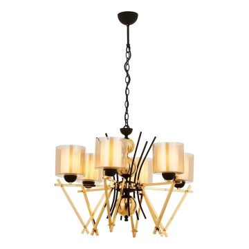 Lustre sur chaîne VARANA 6xE27/40W/230V noir/doré