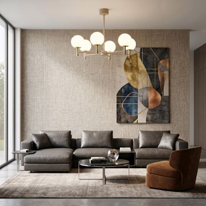Lustre sur tige AWINION 6xE27/15W/230V