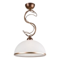 Lustre sur tige COBRA 1xE27/60W/230V Ø 30 cm, bronze patiné