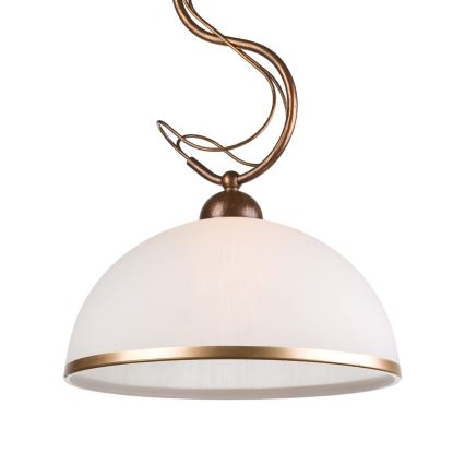 Lustre sur tige COBRA 1xE27/60W/230V Ø 30 cm, bronze patiné